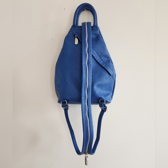 -SOLD-Valentina Italia Blue Leather Sling Backpack/Shoulder Bag/Handbag,  BNWOT - Picture 3 of 16
